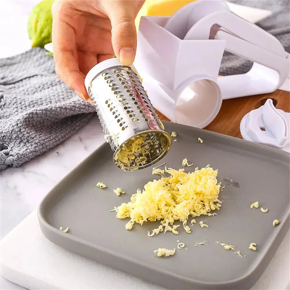 Easy Grip Manual Cheese Grater with Stainless Steel Drum