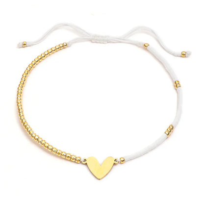 Dainty Crystal Love Charm Bracelet