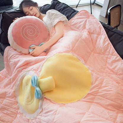 Cozy Fruit Portable Foldable Blanket Pillow