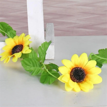 Beautiful Artificial Sunflower Hanging Garland 2.6m Long