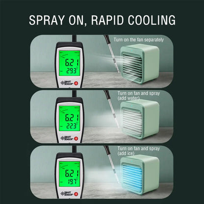 Compact USB Mini Fan with Cooling & Humidify Function