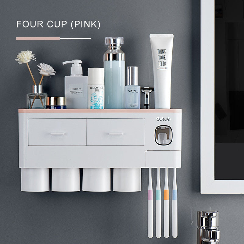 Wall Mounted Compact Bathroom Shelf Organizer