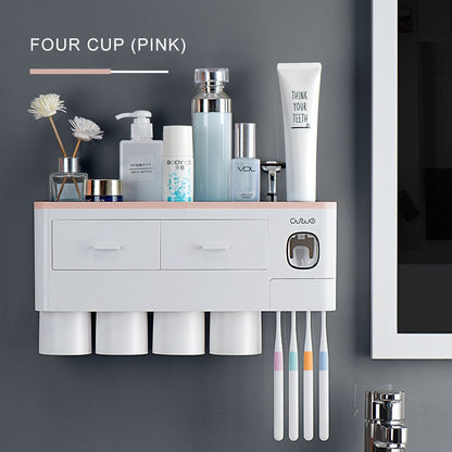Wall Mounted Compact Bathroom Shelf Organizer