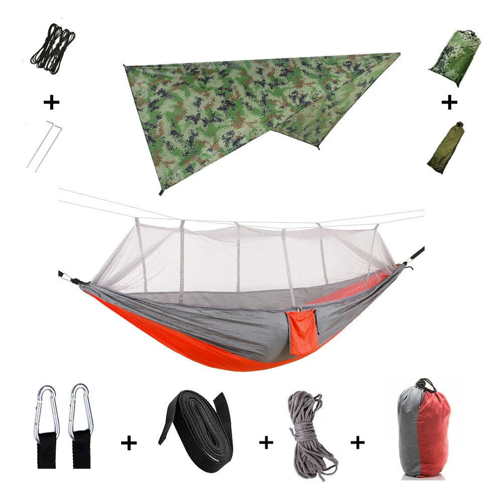 Lightweight Waterproof Camping Hammock with Bug Net