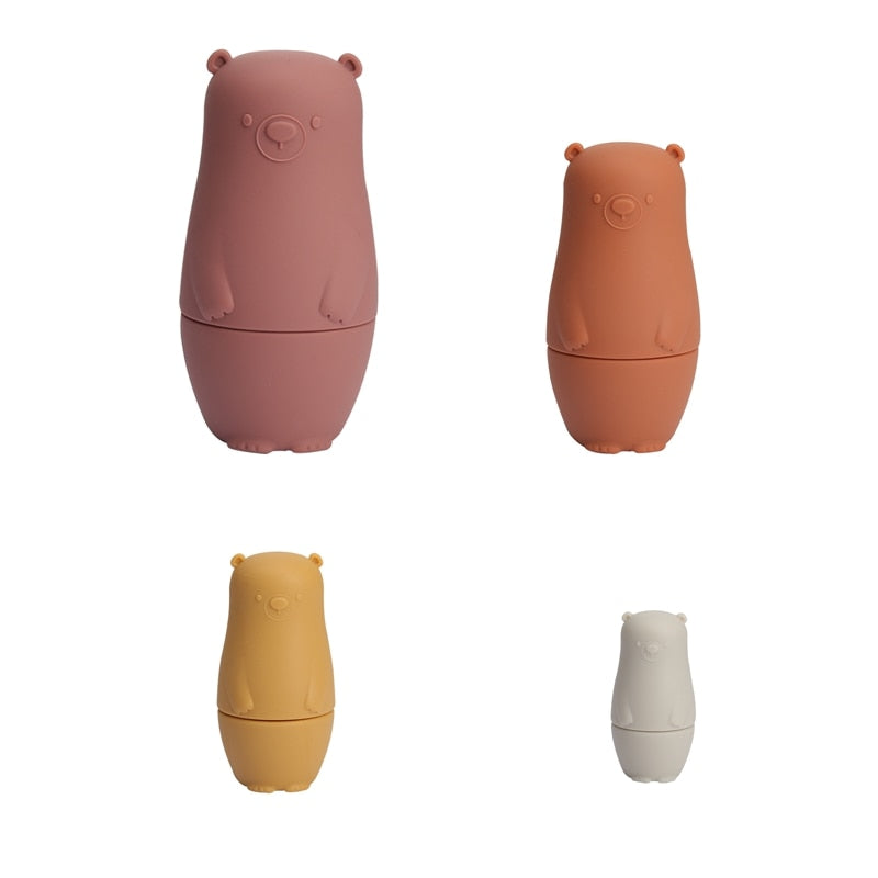 Vibrant Rubber Nesting Matryoshka Dolls - Luxicro