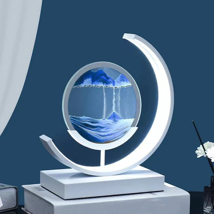 Relaxing Beige Glass Table Lamp - Luxicro