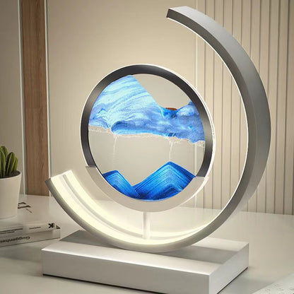 Relaxing Beige Glass Table Lamp