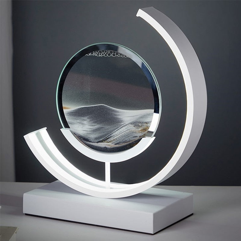 Relaxing Beige Glass Table Lamp