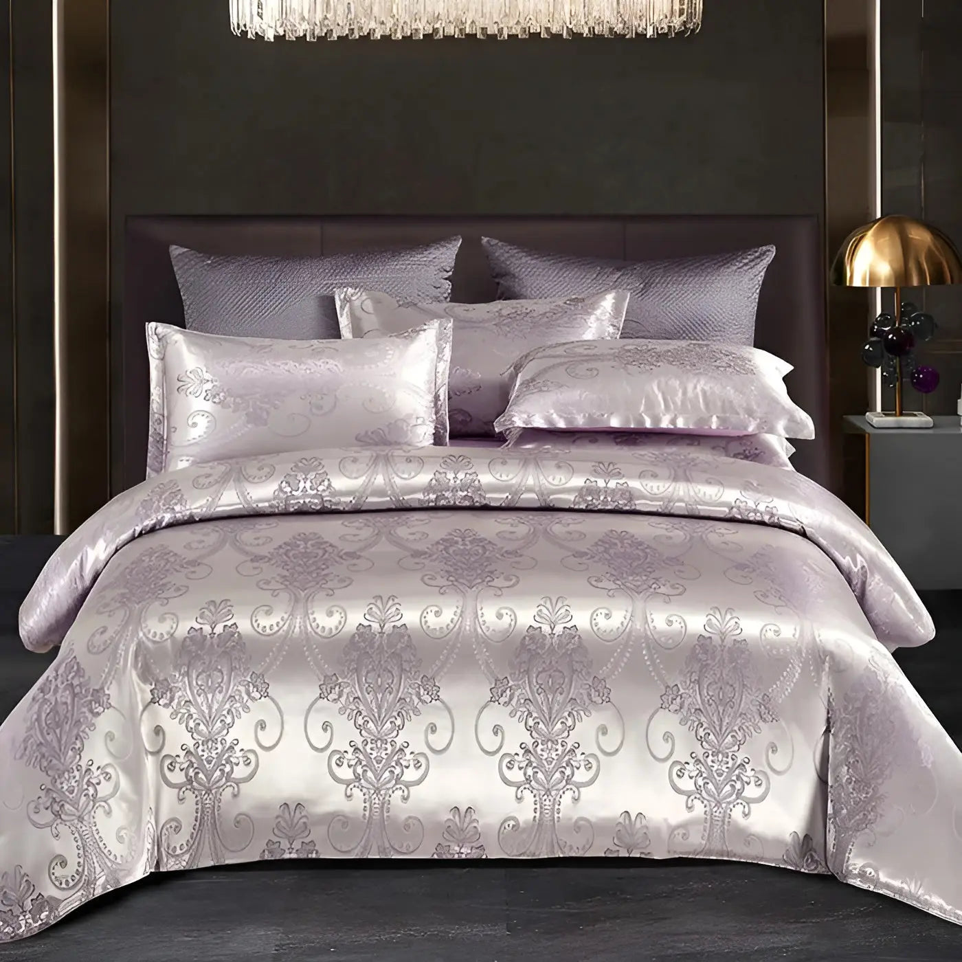 Elegant Soft Silk Bedding Duvet Cover Set - Luxicro