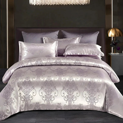 Elegant Soft Silk Bedding Duvet Cover Set - Luxicro