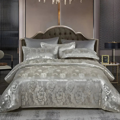 Elegant Soft Silk Bedding Duvet Cover Set