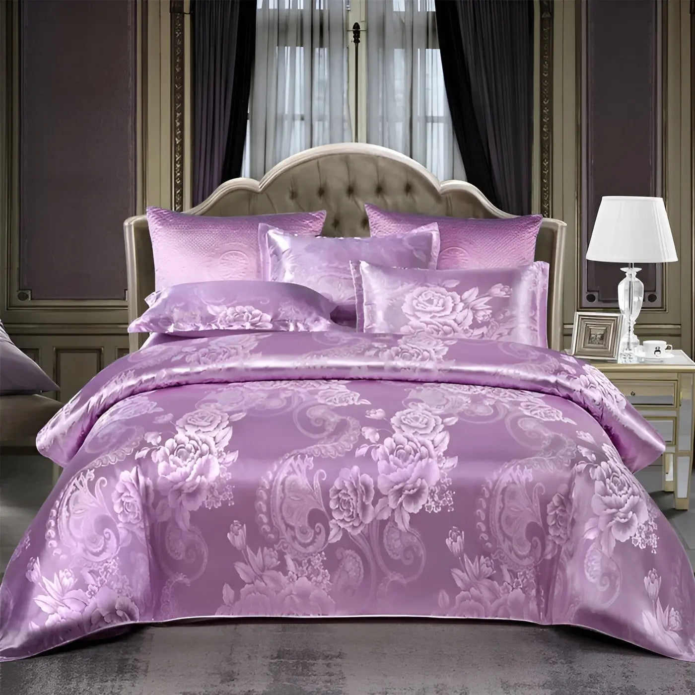 Elegant Soft Silk Bedding Duvet Cover Set