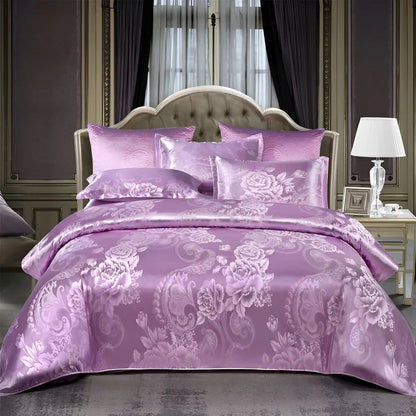 Elegant Soft Silk Bedding Duvet Cover Set
