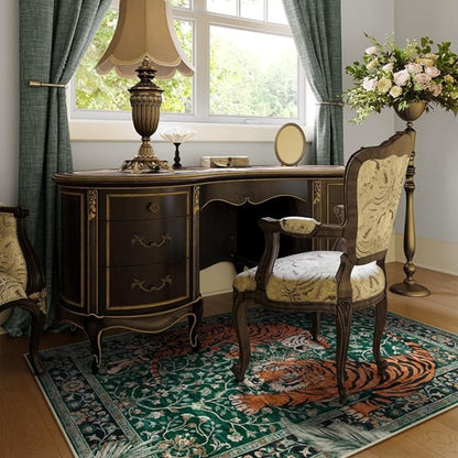 Vibrant Tiger Print Area Rug - Luxicro