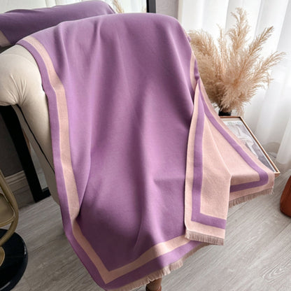 Colorful Reversible Striped Poncho Scarf