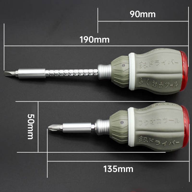 Compact Adjustable Magnetic Multi Bit Screwdriver Set
