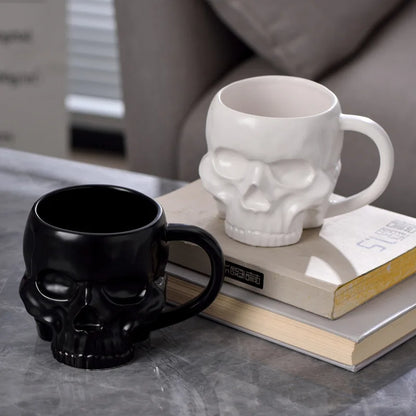 Edgy Black Skull Coffee Mug