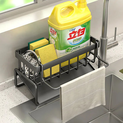 Kitchen Sink Caddy - Stainless Steel Sponge Holder