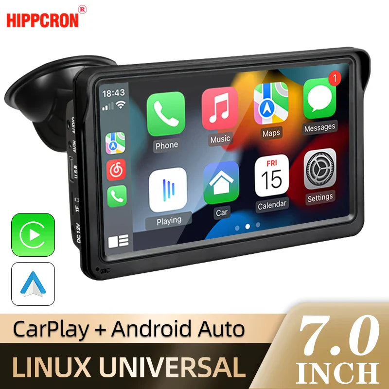 7 Inch Touch Screen Car Stereo with Android Auto - Luxicro