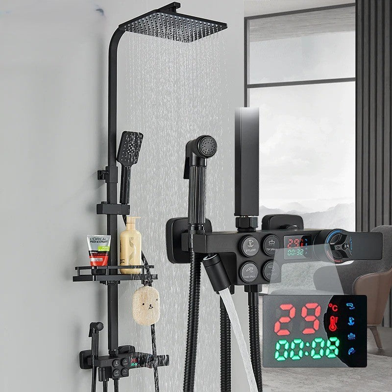Premium Adjustable Thermostatic Shower Head System - Luxicro