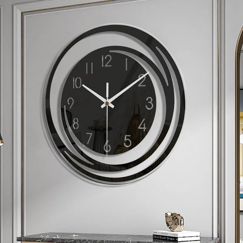 Contemporary White Wall Clock Made of Acrylic