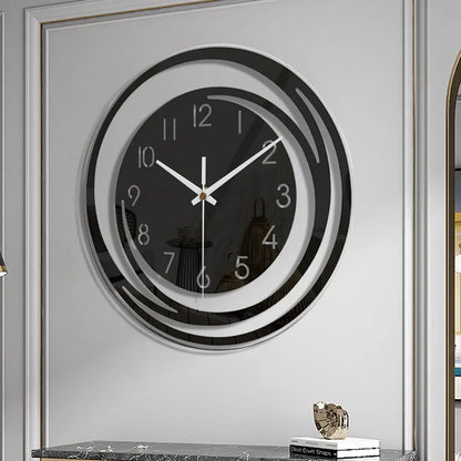Contemporary White Wall Clock Made of Acrylic