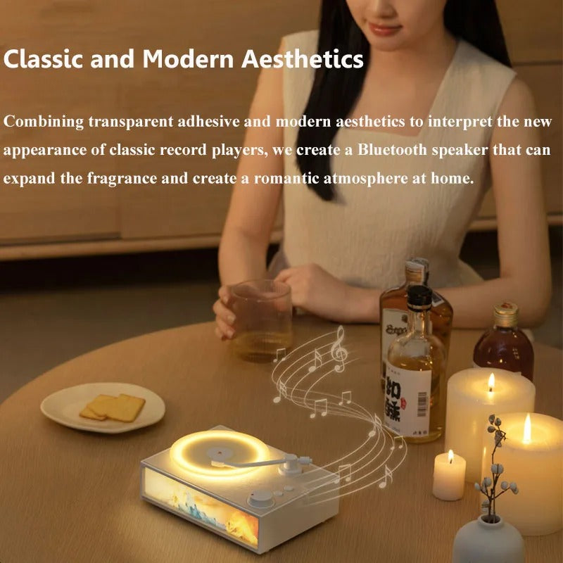 Compact LED Wireless Speaker with Essential Oil Diffuser