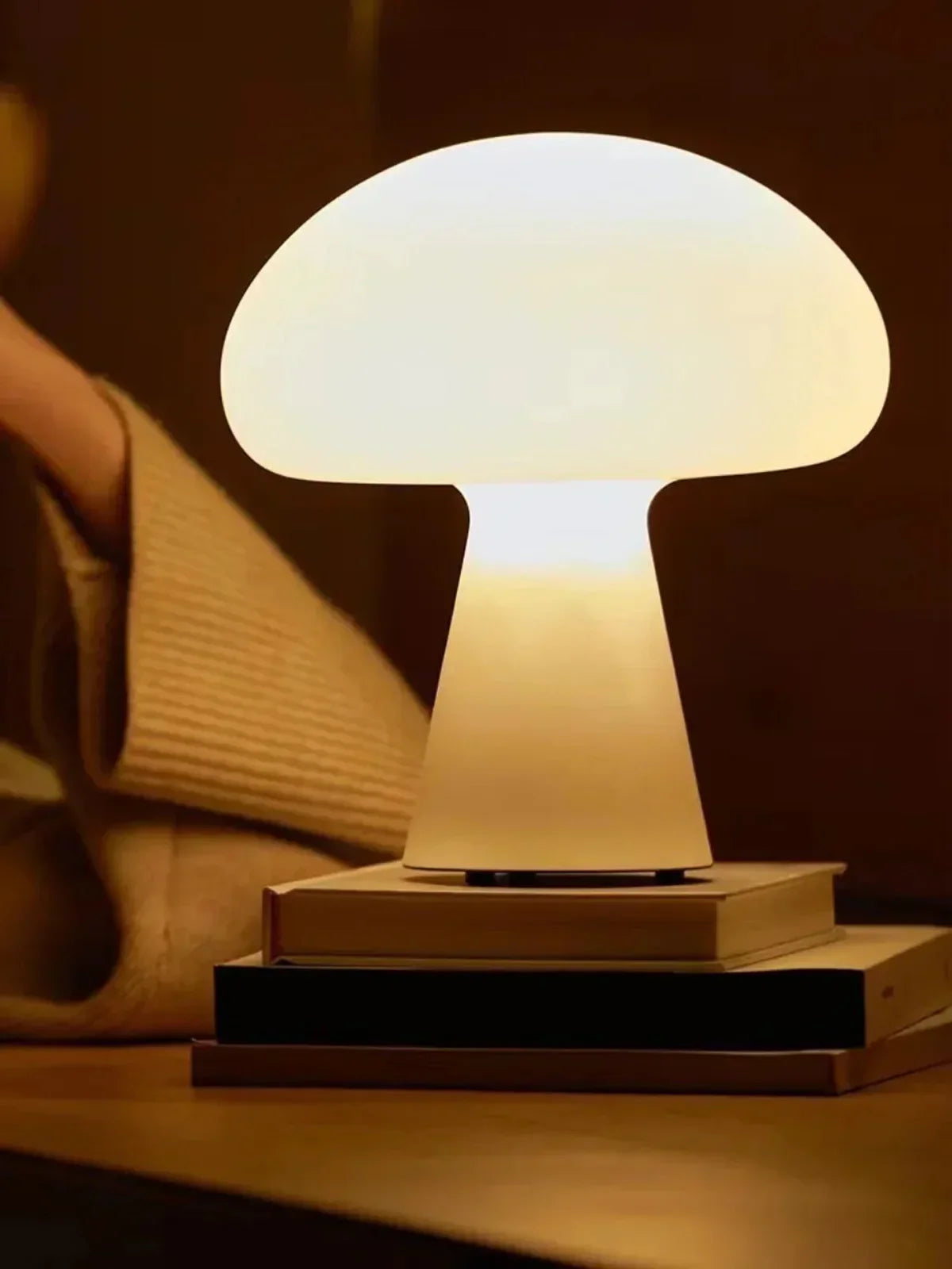 Delicate Porcelain Mushroom Desk Light