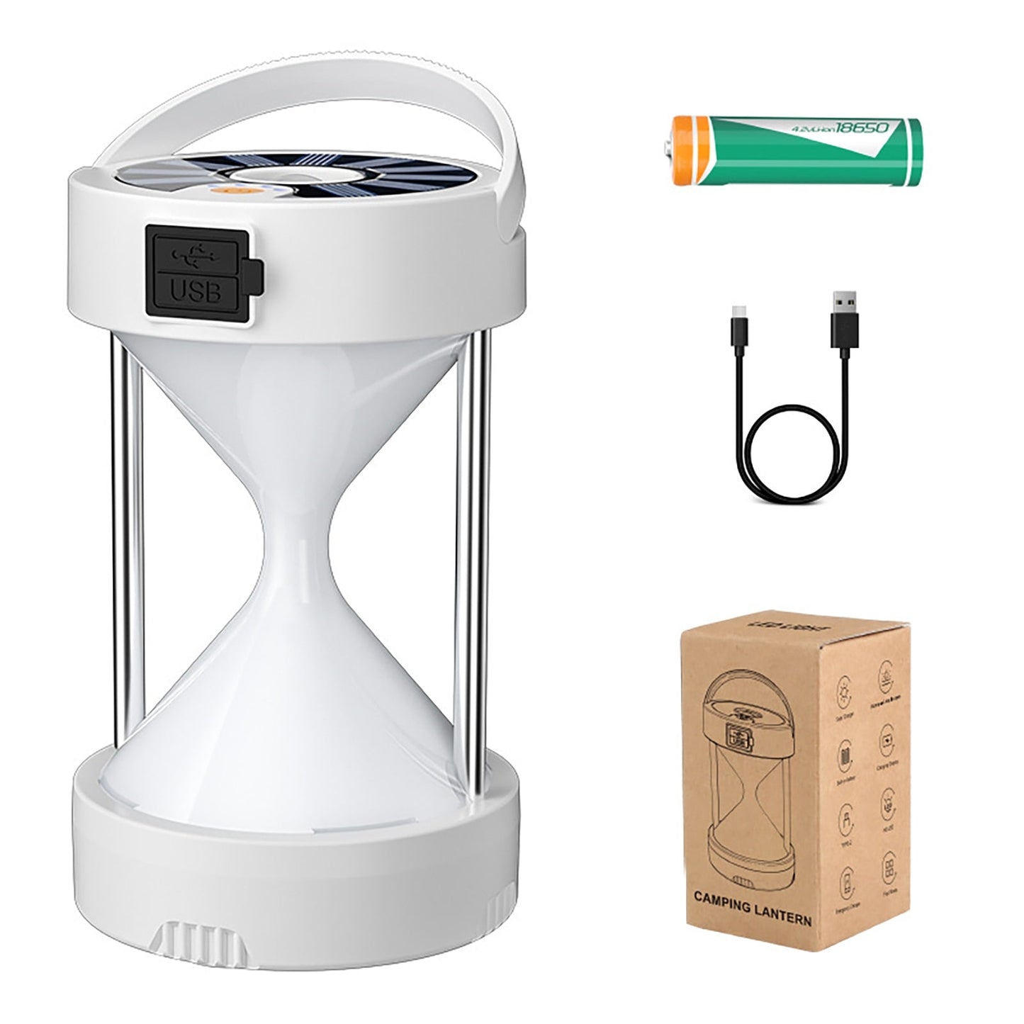 Compact Solar Powered Outdoor Camping Lantern