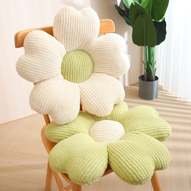 Soft Flower Design Accent Pillow