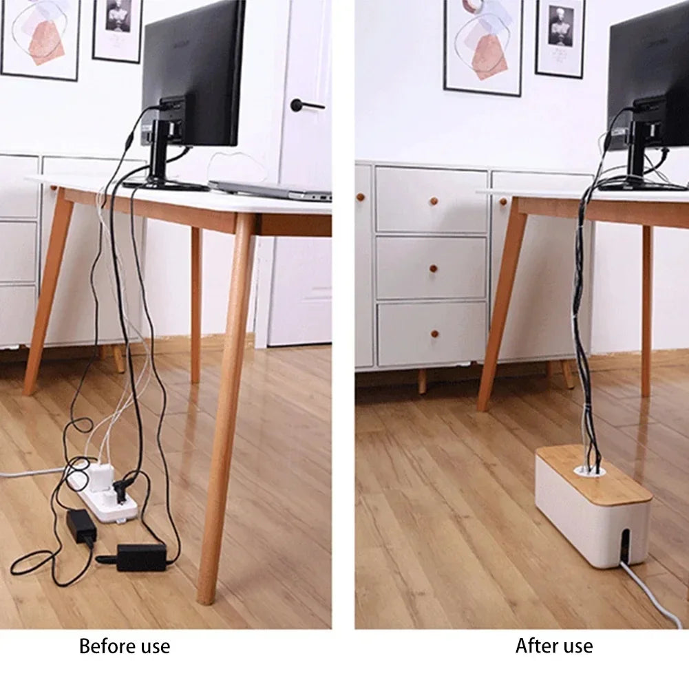 Compact Office Cord Storage Box