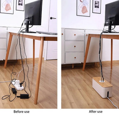 Compact Office Cord Storage Box