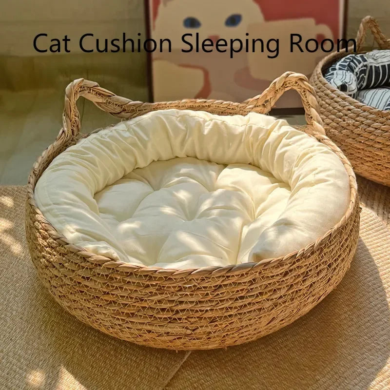 Comfy Cat Bed with Warm Heating Pad and Soft Cushion - Luxicro
