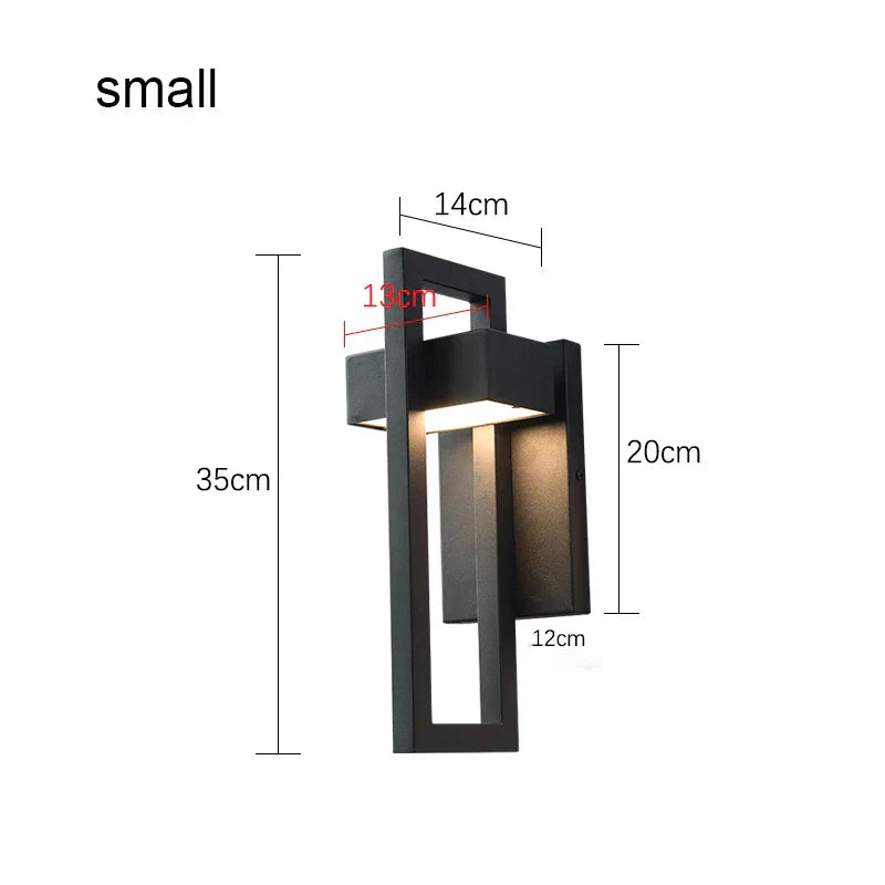 Durable Dark Exterior LED Wall Light 10W Waterproof