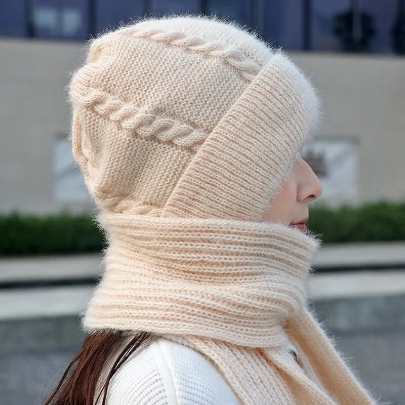 Warm Fuzzy Hat and Scarf Set