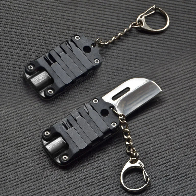 Compact Pocket Folding Knife Keychain Multi Tool - Luxicro