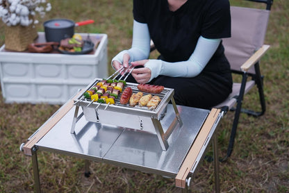 Space Saving Folding Metal Gas BBQ Grill