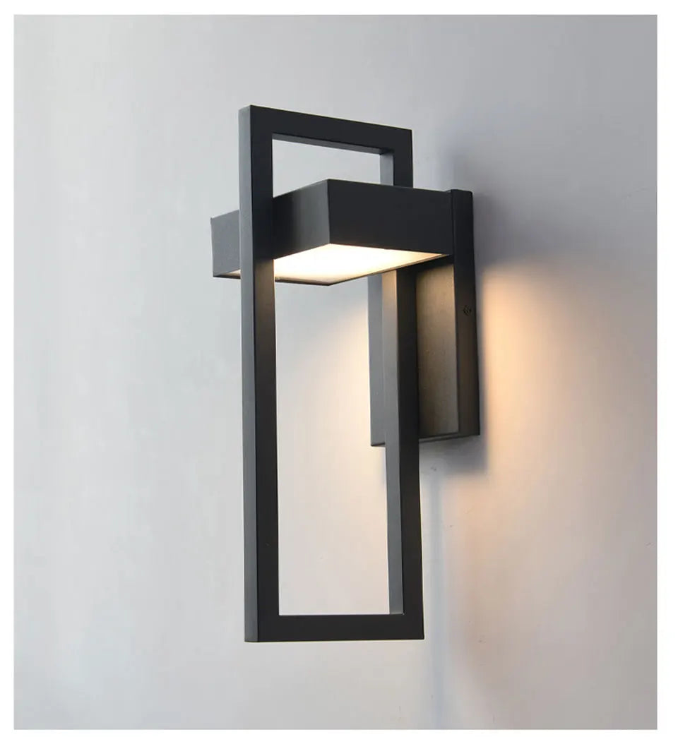Weatherproof Black Outdoor Wall Light 10W