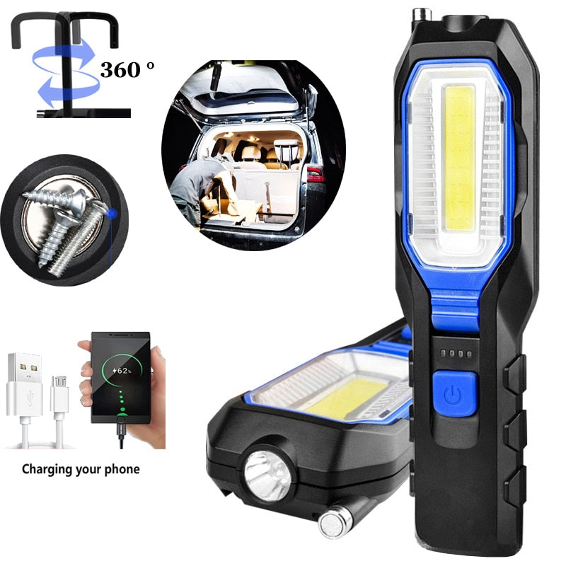 Portable Outdoor Rechargeable LED Flashlight Power Bank