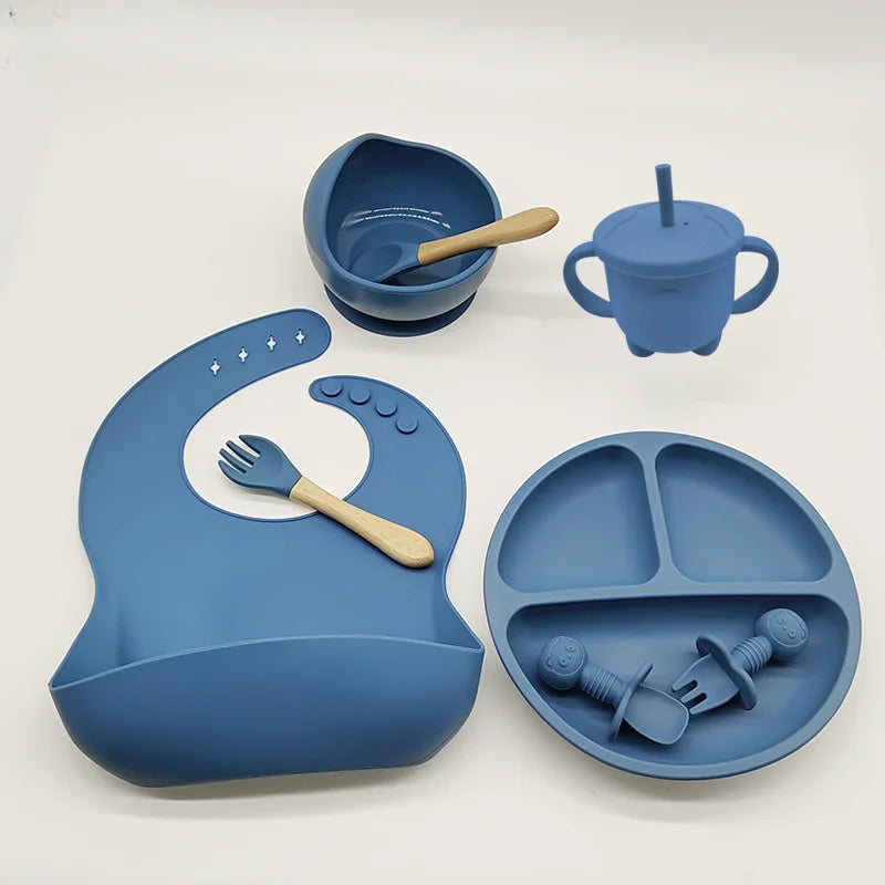 Baby Safe 8pc Suction Plate Bowl Spoon Set