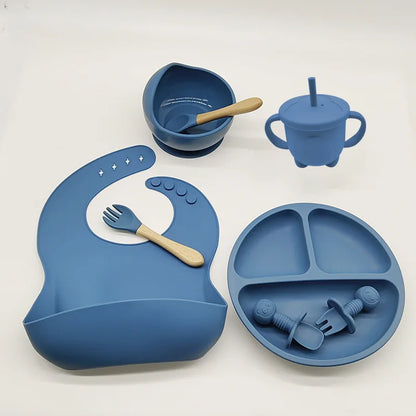 Baby Safe 8pc Suction Plate Bowl Spoon Set