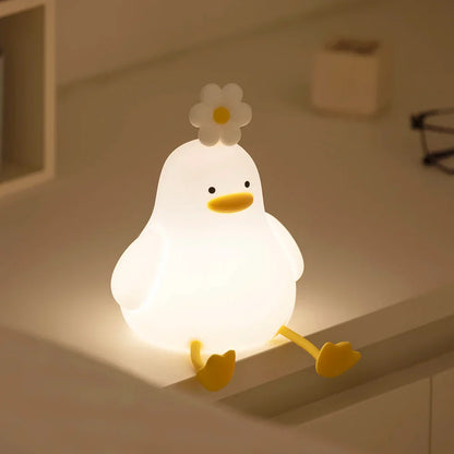 Colorful Duck LED Nightlight Soft Silicone USB Rechargeable