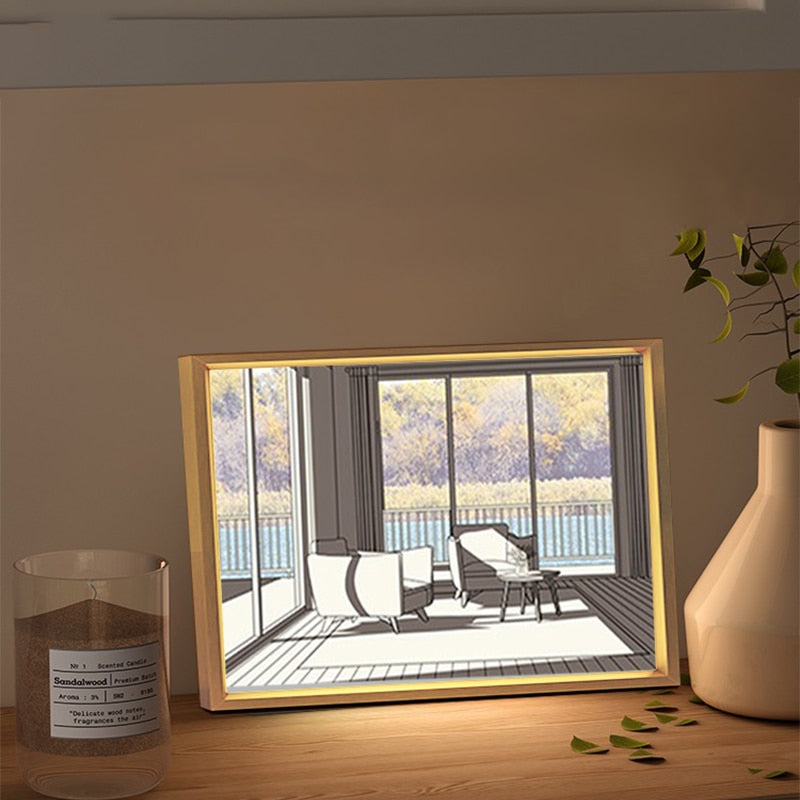 Colorful Modern 2D Art LED Table Lamp