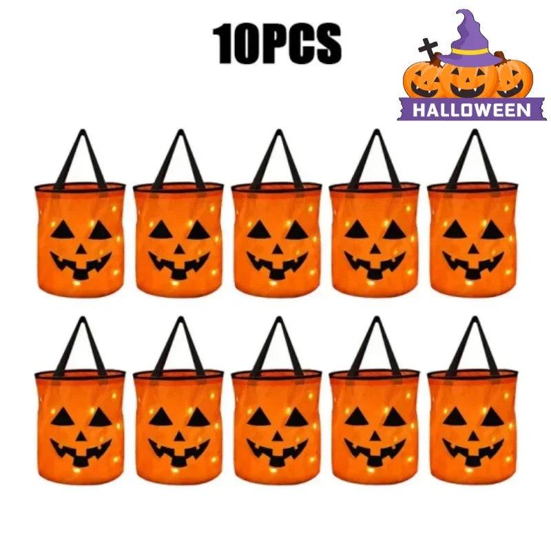 Glowing LED Trick or Treat Halloween Pail