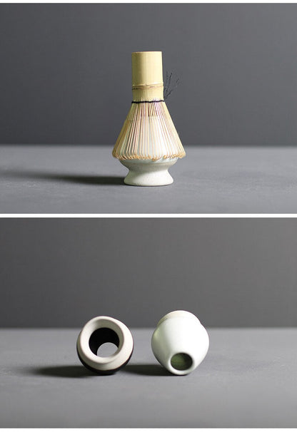 Authentic Green Tea Set with Whisk and Ceramic Bowl