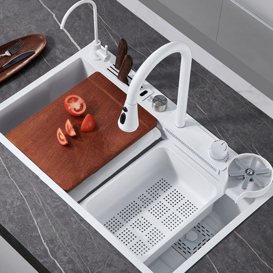 Contemporary Undermount Stainless Steel Kitchen Basin - Luxicro