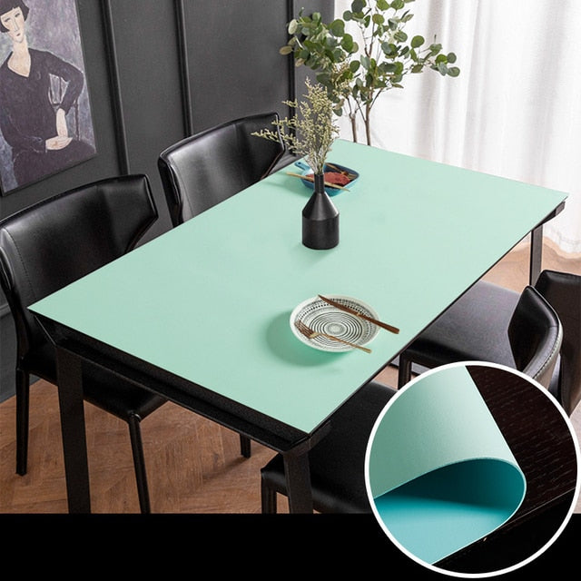 Simple Leather Water Resistant Table Pad
