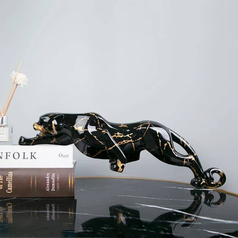 Exquisite Jaguar Figurine Statue