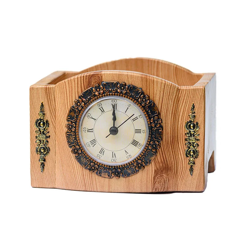 Elegant Flower Desk Clock Decor
