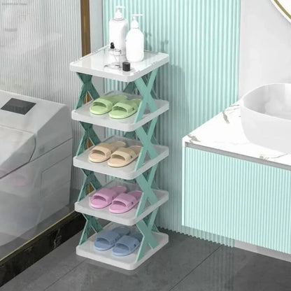Compact Folding Shoe Storage Rack Shelf